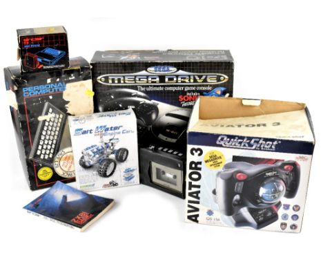 Various vintage computer gaming items to include Sinclair XZ81 personal computer, boxed, Sega Megadrive console and 'Sonic th