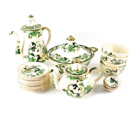 A very large quantity of Masons Chartreuse dinner and tea ware to include dinner plates, side plates, salad plates, oval plat