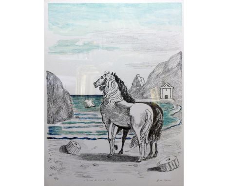 Giorgio de Chirico (Italian, 1888-1978), 'Cavalli in Riva al Tirreno, Paggio', lithograph, signed in pencil lower right 'G. d