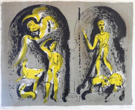 John Piper (British, 1903-1992), 'Annunciation to the Shepherd', lithograph, 1973, signed in pencil, numbered 43/50, H.43cm W