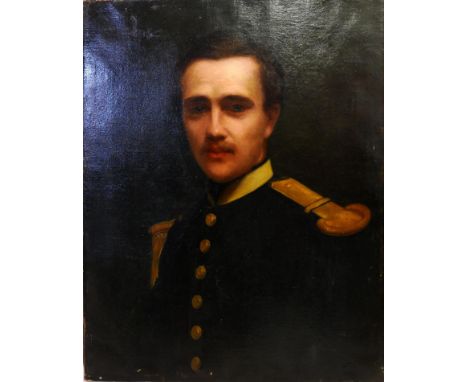 Paul Désiré Trouillebert (French, 1829–1900), portrait of a soldier, oil on canvas, H.62cm W.50cm 