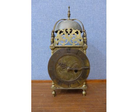 An 18th Century style brass lantern clock 