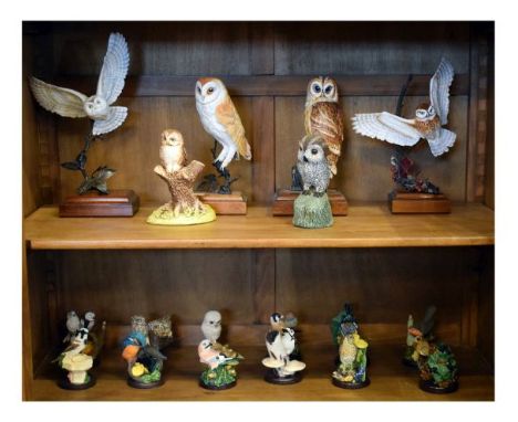 Collection of modern ceramic and resin bird ornaments   Condition: 