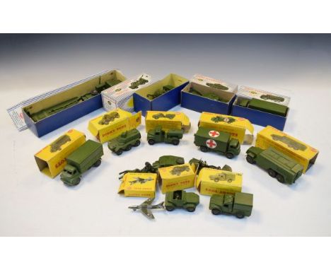 Dinky Die-cast - Collection of military vehicles including: Supertoys 10 Tonne Army Truck (622), Centurion Tank (651), Tank T