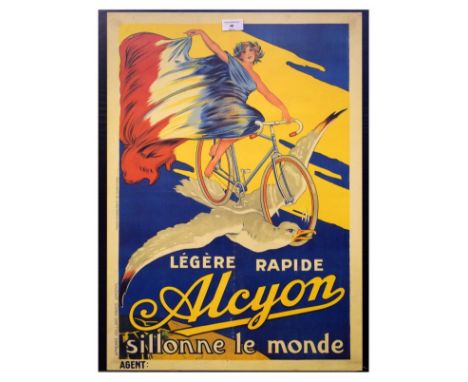 Four reproduction poster prints of vintage cycle adverts, in clip frames   Condition: 