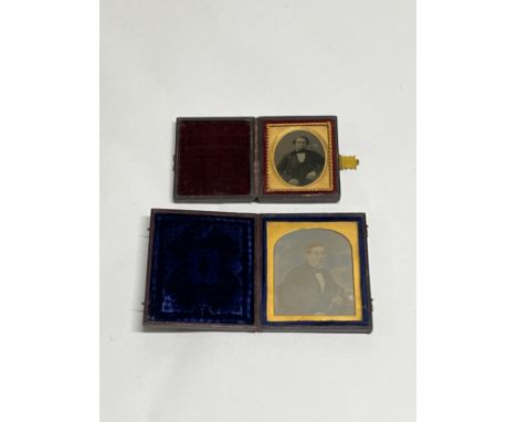 A 19th Century cased Daguerreotype portrait together with a later ambrotype 