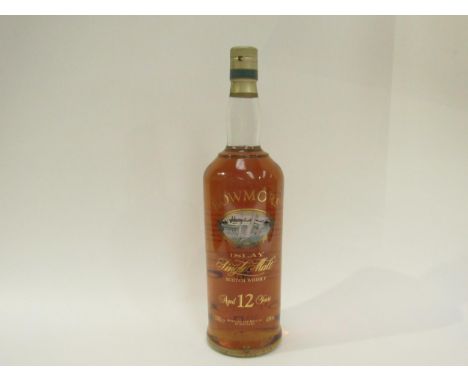Bowmore 12 years old Islay Single Malt Scotch Whisky, 1ltr 1990's bottling, text printed on bottle 