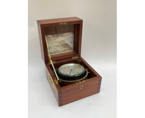 A chronometer produced for the German Navy by GD Wempe in 1941, in a 1970's case 