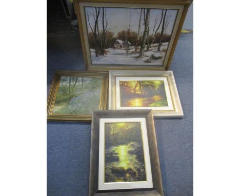 Pictures to include Peter Jay - a view of a field, Steven Beasher - a pair of Autumn by the River Dane, Cheshire and Light on