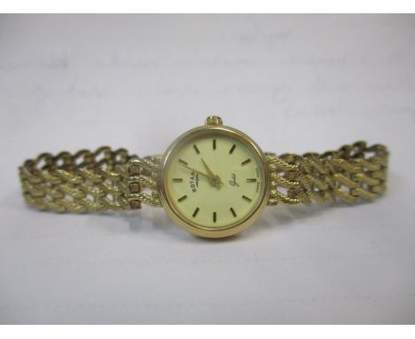 A 9ct gold Rotary ladies quartz wristwatch, 14.8gLocation: 