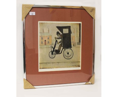 Laurence Stephen Lowry (1887-1986), "The Contraption", offset lithograph, 31.5cm x 31cm, signed in pencil lower right, Fine A