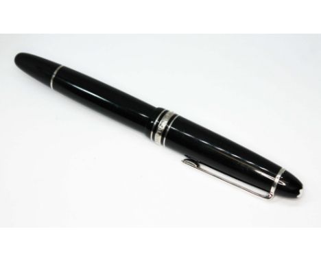 A Montblanc Meisterstuck ballpoint pen with box.Condition - showing signs of use with various scratches but no splits.Serial 