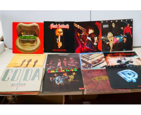 Vinyl - 17 Rock LPs to include The Beatles, Thin Lizzy, Blondie, Jimi Hendrix, Led Zeppelin, Rolling Stones etc, good, condit