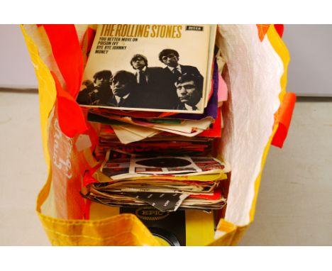 Vinyl - Quantity of Rock &amp; Pop 45s and EPs mainly from the 1960s to include The Rolling Stones DFE8560 &amp;DFE8590, vari