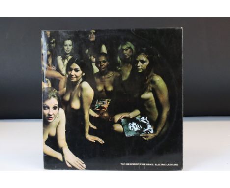 Vinyl - Jimi Hendrix Experience Electric Ladyland (Track 613008/9) white text, Jimi to the right.  Sleeve G+ with creasing to