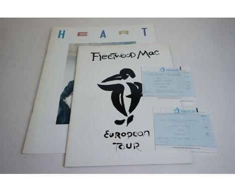 Music Memorabilia - Two sets of tour programmes and tickets to include Fleetwood Mac 1988 European Tour Wembley prog/ticket, 