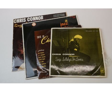 Vinyl - Chris Connor 4 rare 1st press albums to include 'Sing Lullabys For Lovers' (1954 South African 10" album on Bethlehem