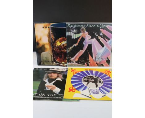 Vinyl - Rod Stewart x 5 LP's to include Atlantic Crossing, Sing It Again Rod, Foot Loose And Fancy Free, A Night On The Town,