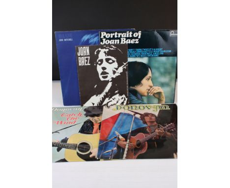 Vinyl - Collection of 4 folk LP's to include Joni Mitchell Blue (K 44128), portrait of Joan Baez (TFL 6077) insert included a