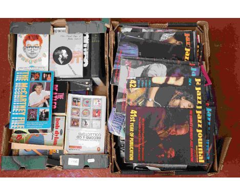 Music Memorabilia - Quantity of Jazz Journal magazines plus various music books and booklets featuring The Beatles, Bob Dylan