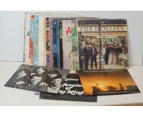 Vinyl - A collection of approx 20 x vinyl LP's by The Hollies to include : 20 Golden Greats, Confessions of the Mind, What Go