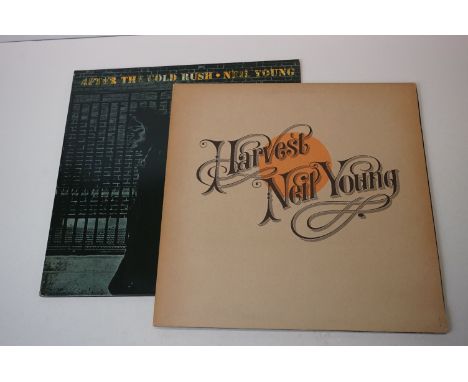 Vinyl - Neil Young 2 LP's to include Harvest (54005) heavy card sleeve with inserts, and After The Goldrush (K 44088) with fo