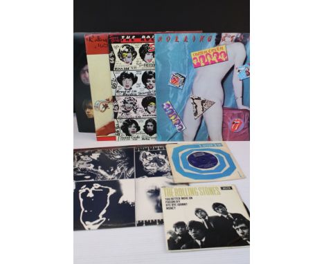 Vinyl - Rolling Stones 5 LP's to include Under Cover, Some Girls (some damage to cut out bottom right of sleeve), Emotional R