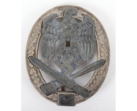 German Army / Waffen-SS General Assault Badge for 25 Engagements, complete with pin and catch fixing to the reverse. RK maker