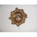 An antique hand painted Dresden cabinet plate with