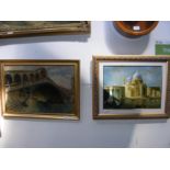 DEYER - an oil painting of Venetian scene - 30cm x