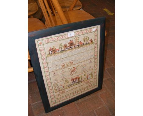 A vintage needlework sampler dated 1989 