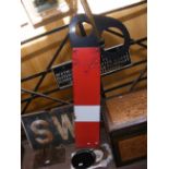 A vintage British Railway signal arm, together wit