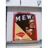 An old enamel Mew's Langton advertising sign - 98c