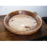 An antique wooden bowl - 54cm diameter