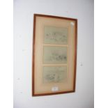 An original pencil drawing montage by Archibald Th