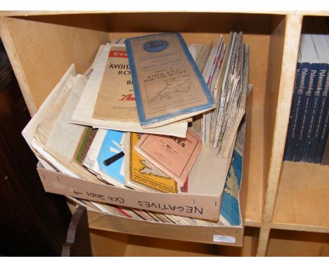 Two trays of vintage Ordnance Surveys and Road Maps, etc. 
