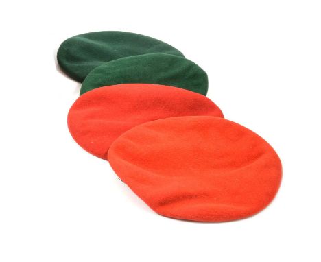 Six US and UK military uniforms, pair of military trousers and five military berets, to include US Army Specialist 4th Infant