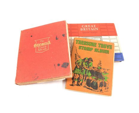 A collection of stamps, some in albums, some loose, and First Day Covers.
