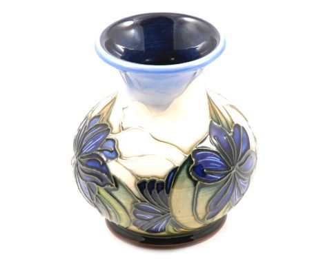 Emma Bossons for Moorcroft, a vase in the Chilean Crocus design, 9.5cm, signatures and marked ©2005.Condition report:No damag