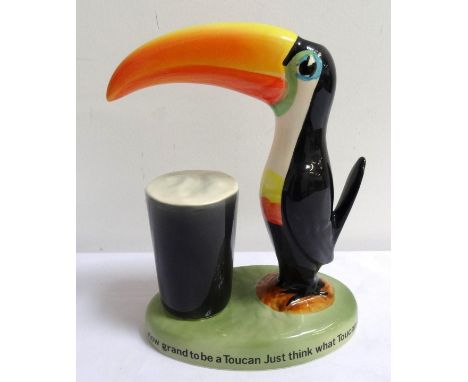 CARLTON WARE GUINNESS ADVERTISING TOUCAN LAMP BASE'How grand to be a Toucan Just think what Toucan do' 'If he can say as you 