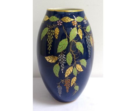 1930s CARLTON WARE 'WISTERIA' VASEwith printed and handwritten marks to base, 25.5cm high 