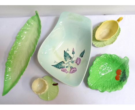 SELECTION OF CARLTON WARE including an Australian design buttercup sauce boat and stand, a Lily pad preserve pot, a Australia