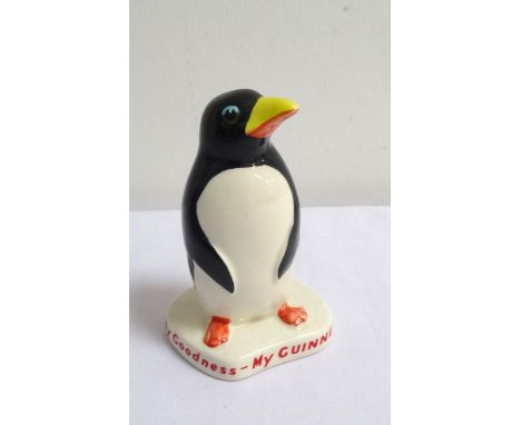 CARLTON WARE ADVERTISING PENGUIN'My Goodness - My GUINNESS', printed mark to base, 10cm high 