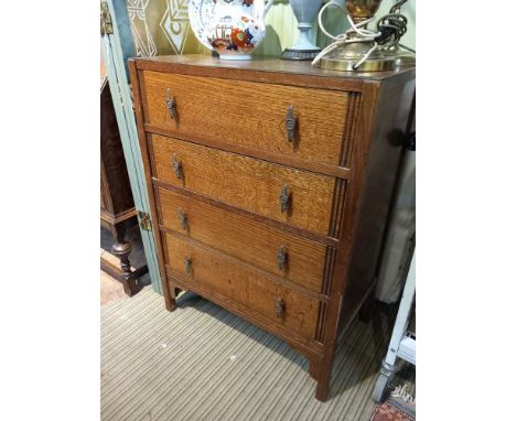 A first quarter 20th century four drawer chest
