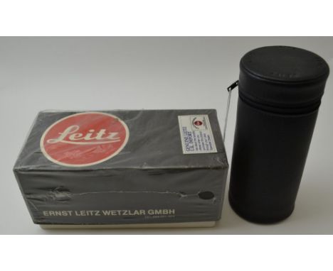 A "Leitz" Vario-Elmar R 70-210 E60 3301715 lens in pouch together with the original box