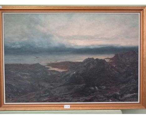 K Mackenzie - an original oil on canvas depicting a seascape