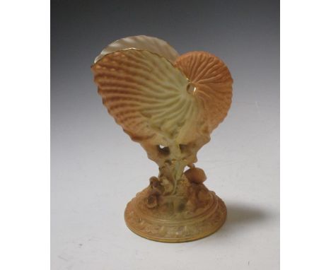 A Royal Worcester conch shell dated 1897  