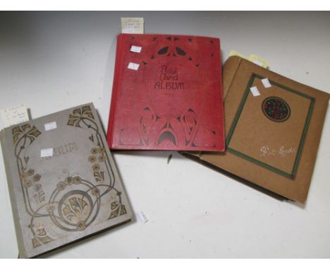 Three postcard albums, with 150 ship and sea related, few Titanic, 7 of the launch of HMS Thunderer, also 16 vintage Motorcyc
