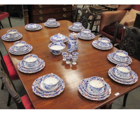 A Worcester porcelain breakfast service, (approx 55 pieces)  