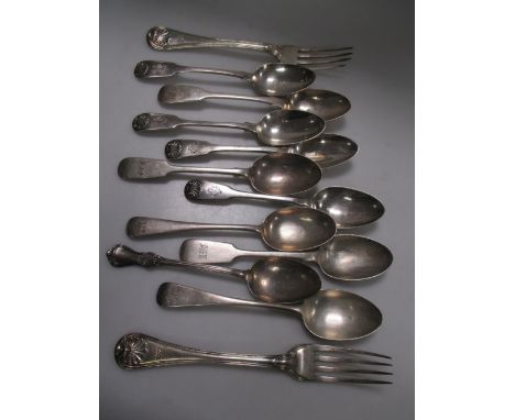 A quantity of silver flatware, 21oz, (12)  